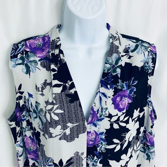 Nine West Floral Blouse Size Large - Picture 2 of 9